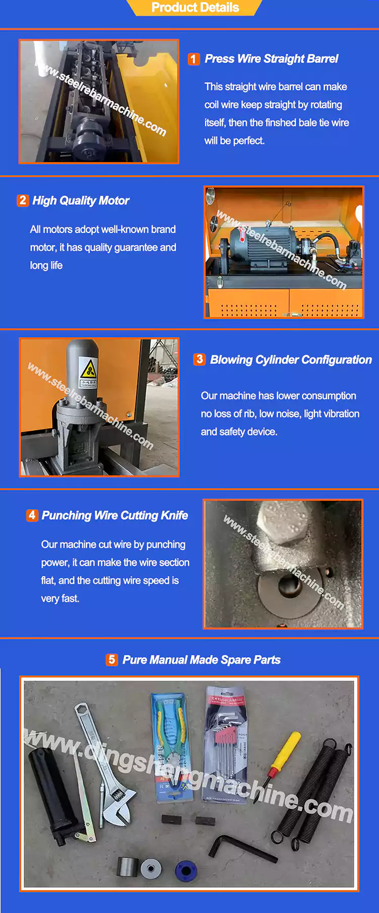 Automatic rebar straightening cutting machine rebar straightening cutting machine