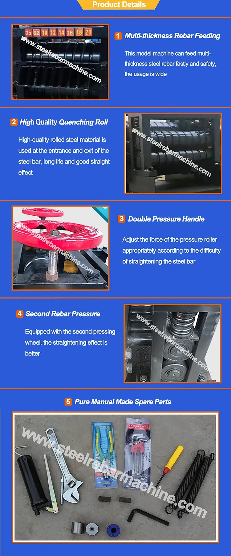 Waste rebar straightening machine Станок для правки отходов арматуры для лома